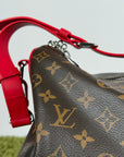 Keepall Bandoulière 45 Louis Vuitton Marrone Rosso