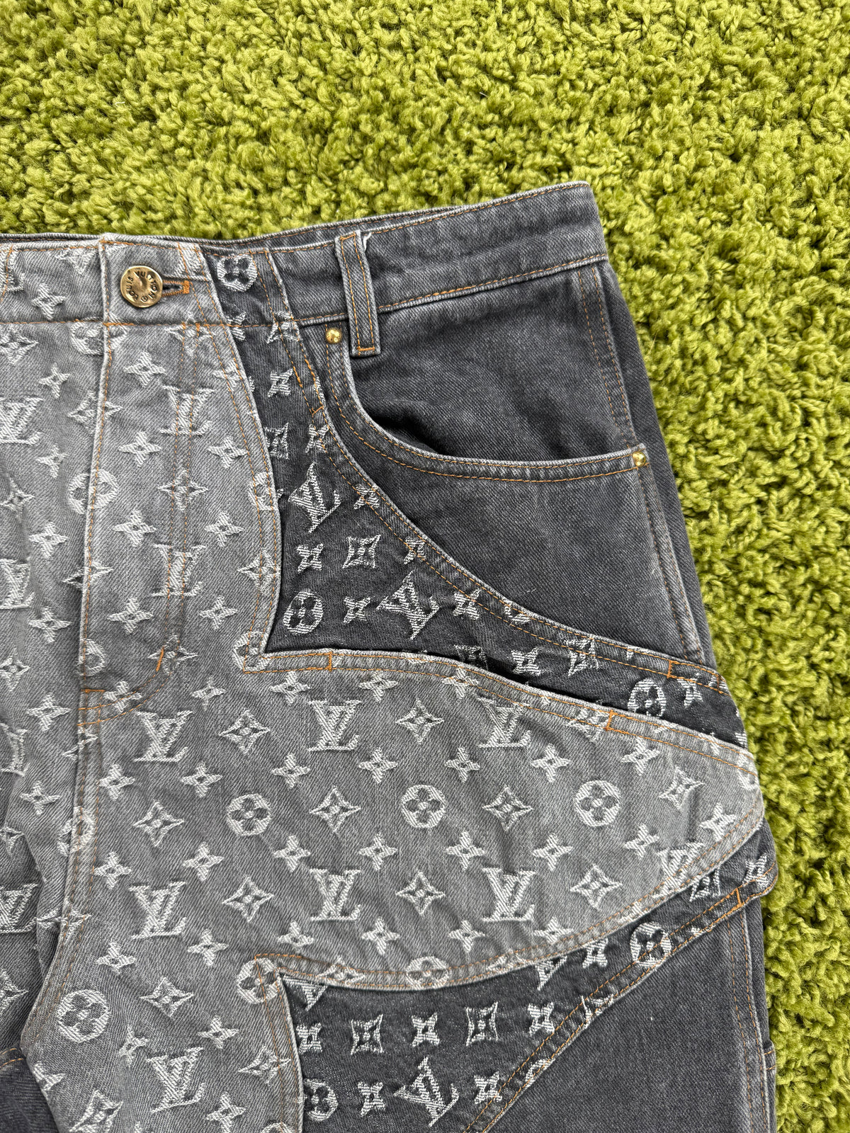 Jeans Louis Vuitton Monogram Grigio 34