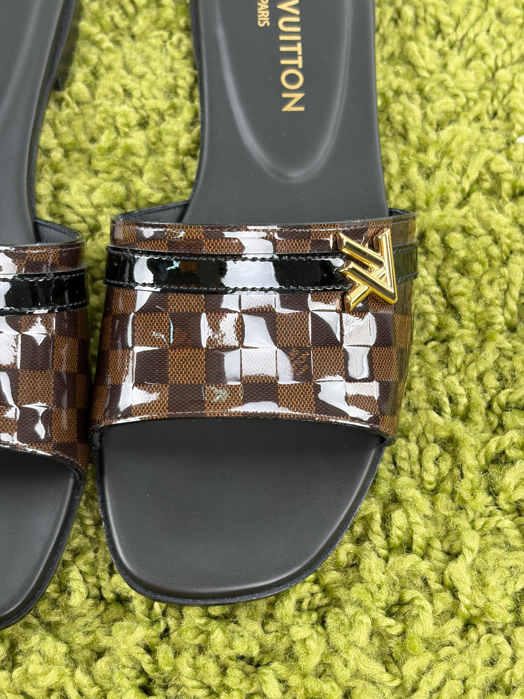 Ciabatte louis vuitton revival leather mules Size 36 nere e marroni