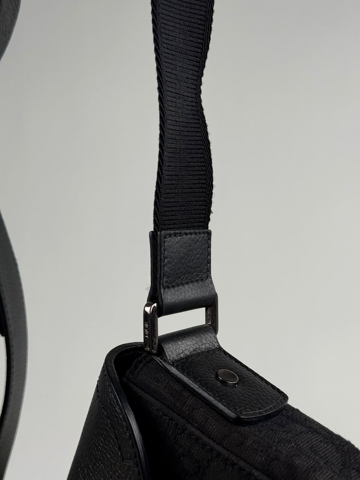 Borsa a tracolla saddle in jacquard Christian Dior Nero