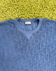 T-Shirt Oblique In Jacquard Christian Dior Blu XXXL