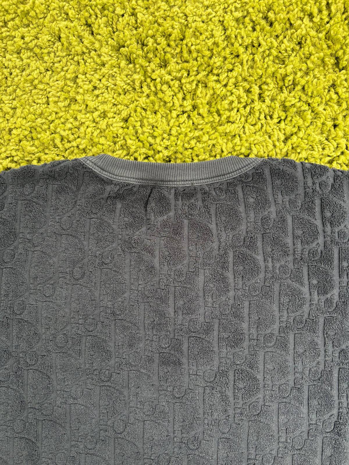 T-Shirt Christian Dior in Jacquard Oblique Blu XL