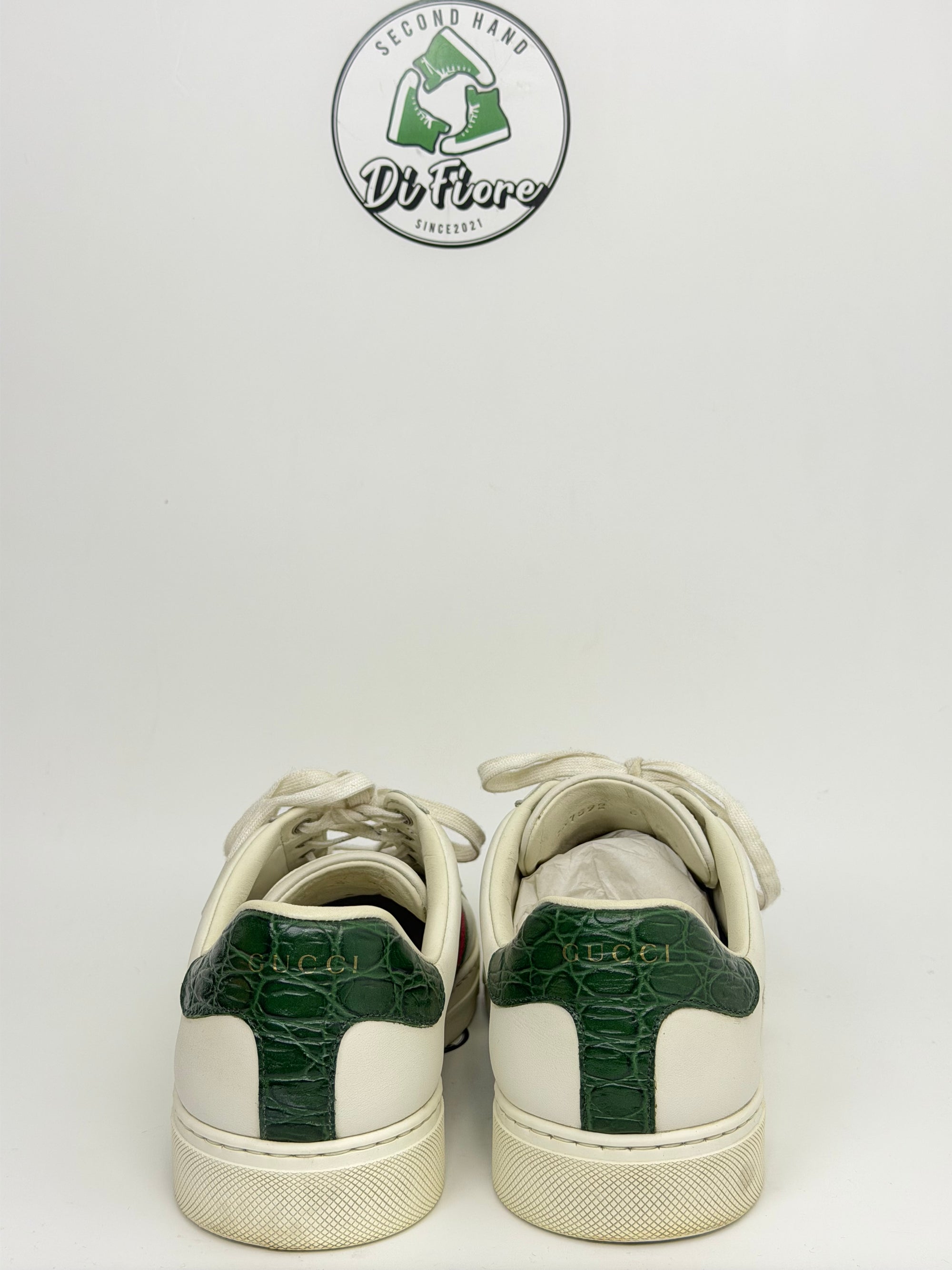 Gucci ace Size 6=40 bianca rossa e verde