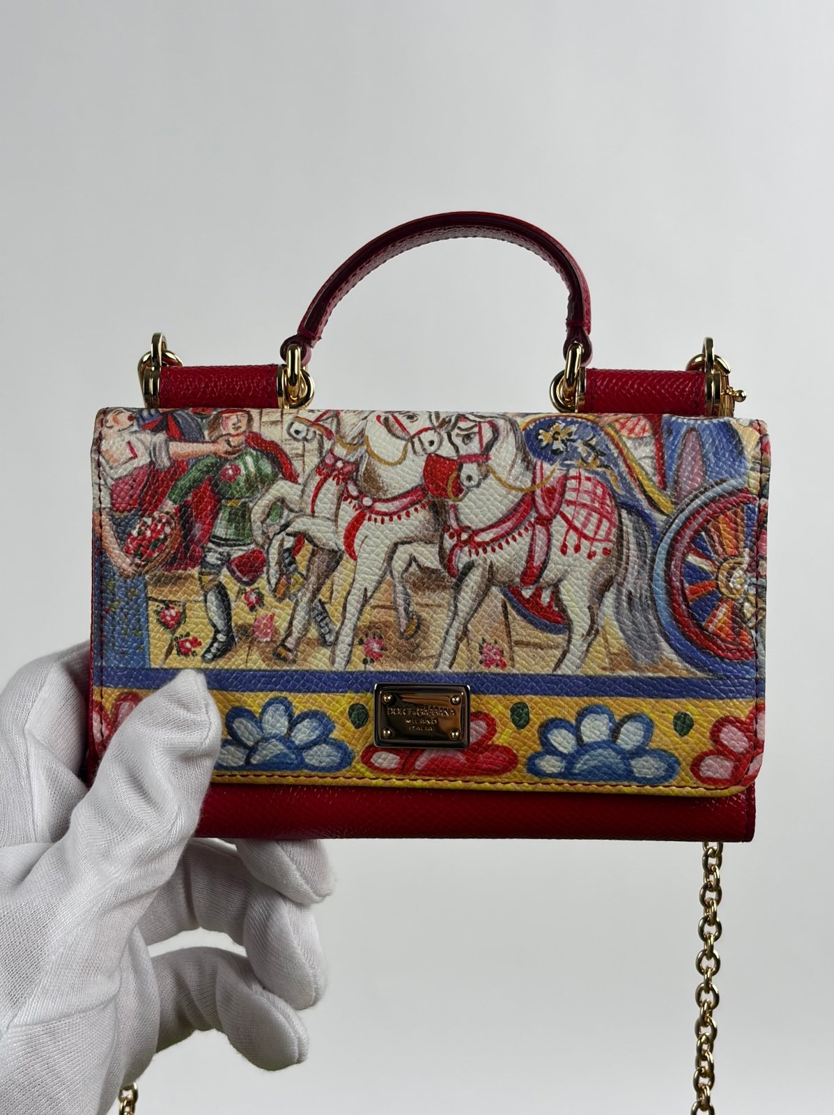 Mini Borsa Dolce&Gabbana Sicily Rossa Multicolor - Second Hand Di Fiore