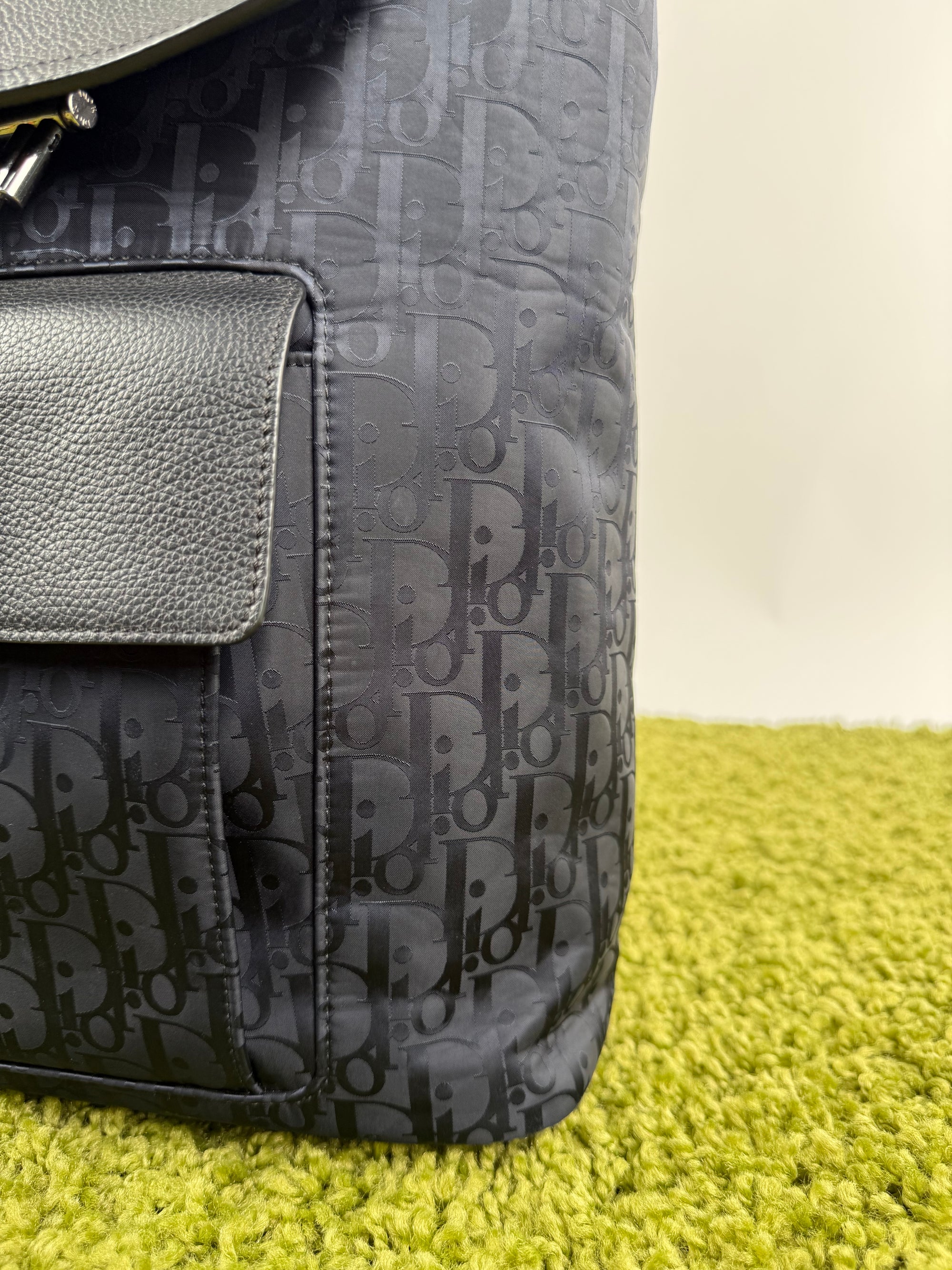Zaino Dior in Jacquard e pelle di vitello