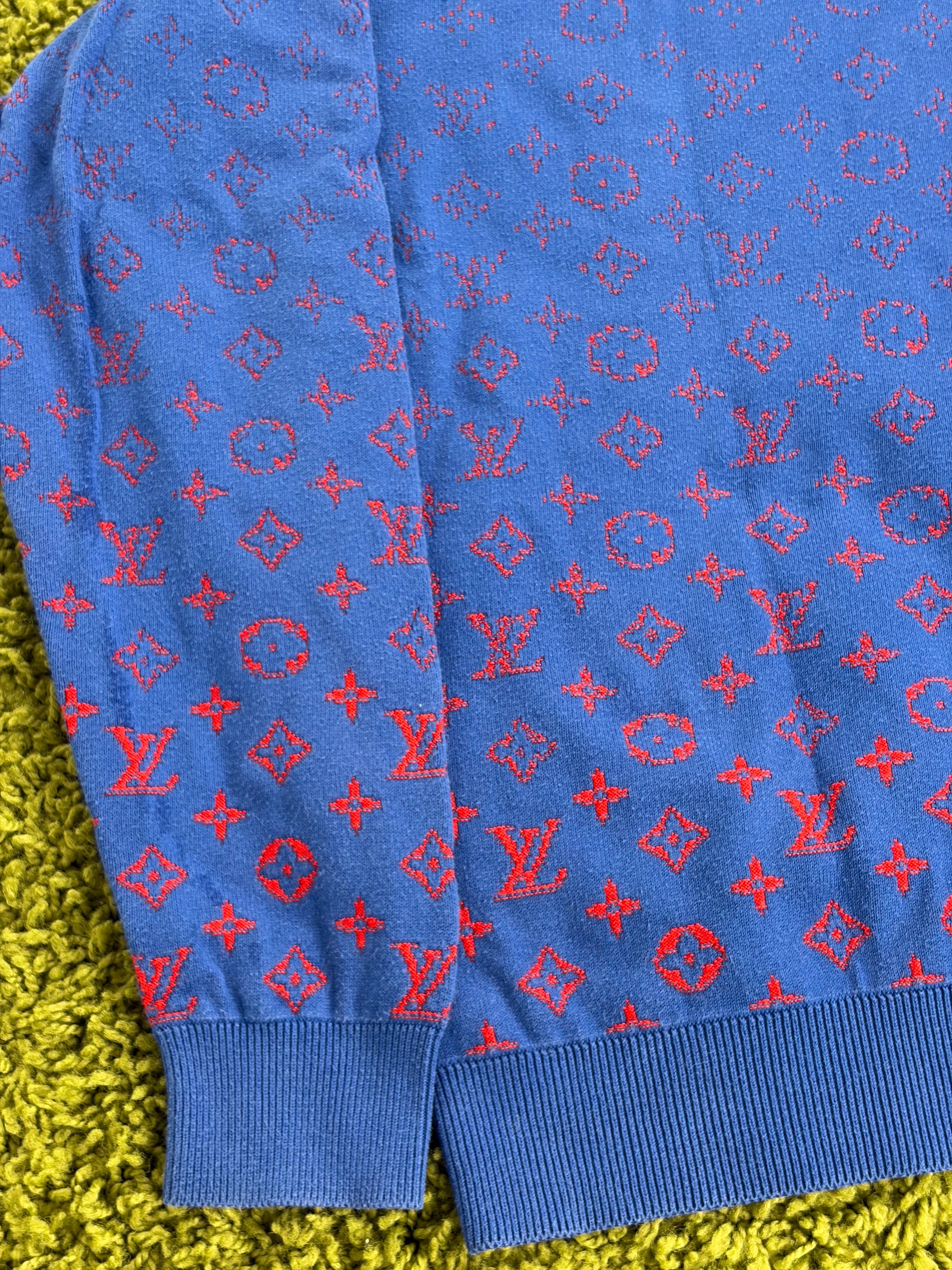 Felpa Louis Vuitton Size M blu e rossa