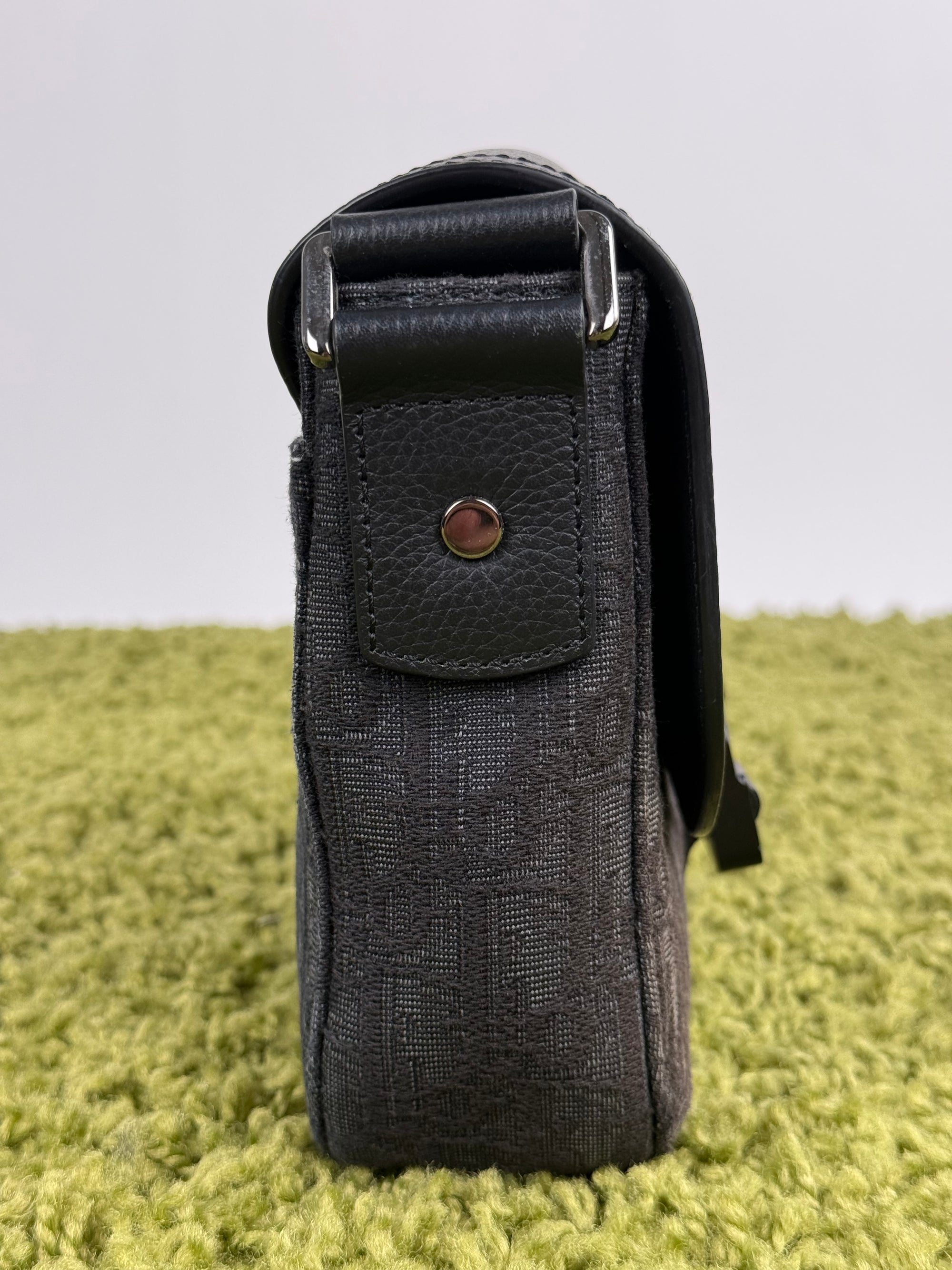 Borsa a tracolla piccola saddle Christian Dior Nero