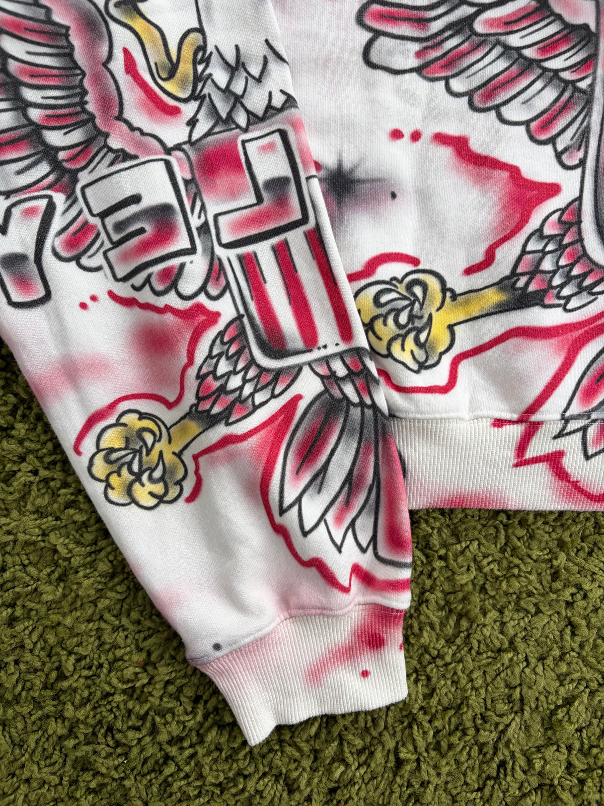Felpa Valley Dreams Flag zip Up Bianca Multicolor M