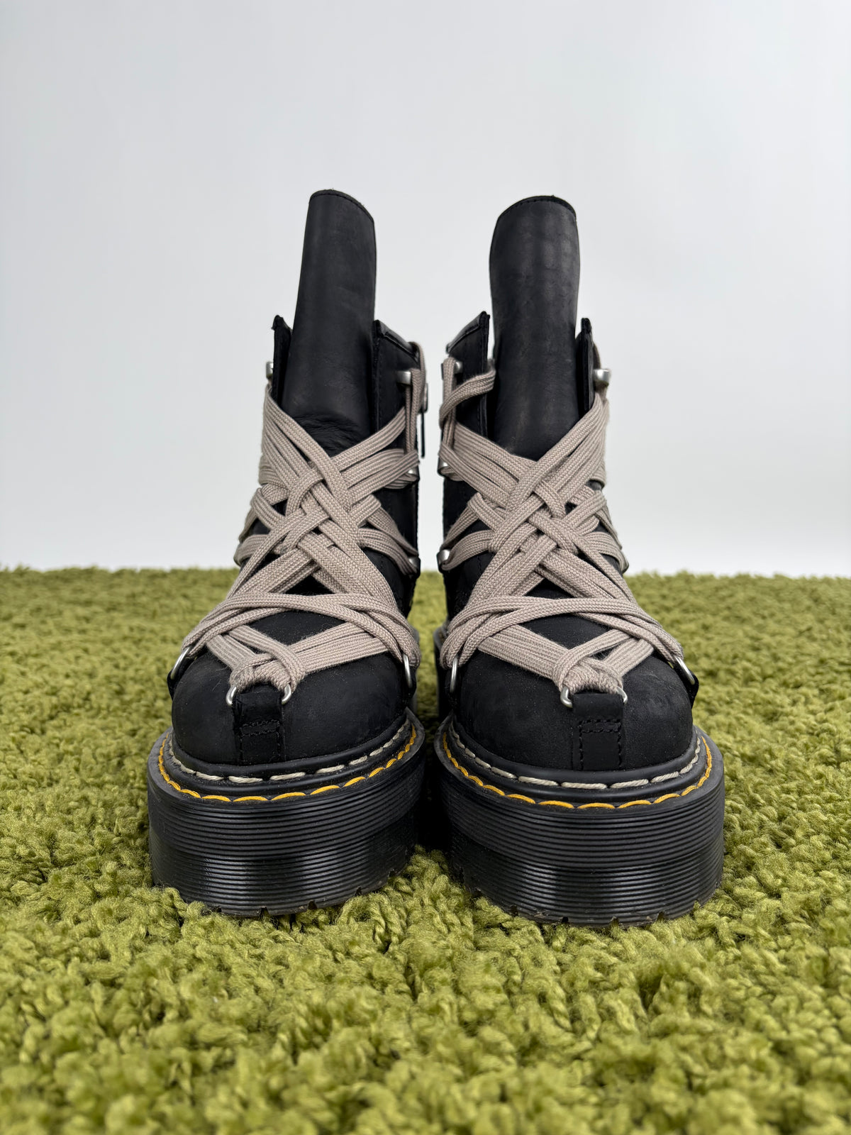 Stivaki Rick Owens X Dr Martens Megalace Nero 37