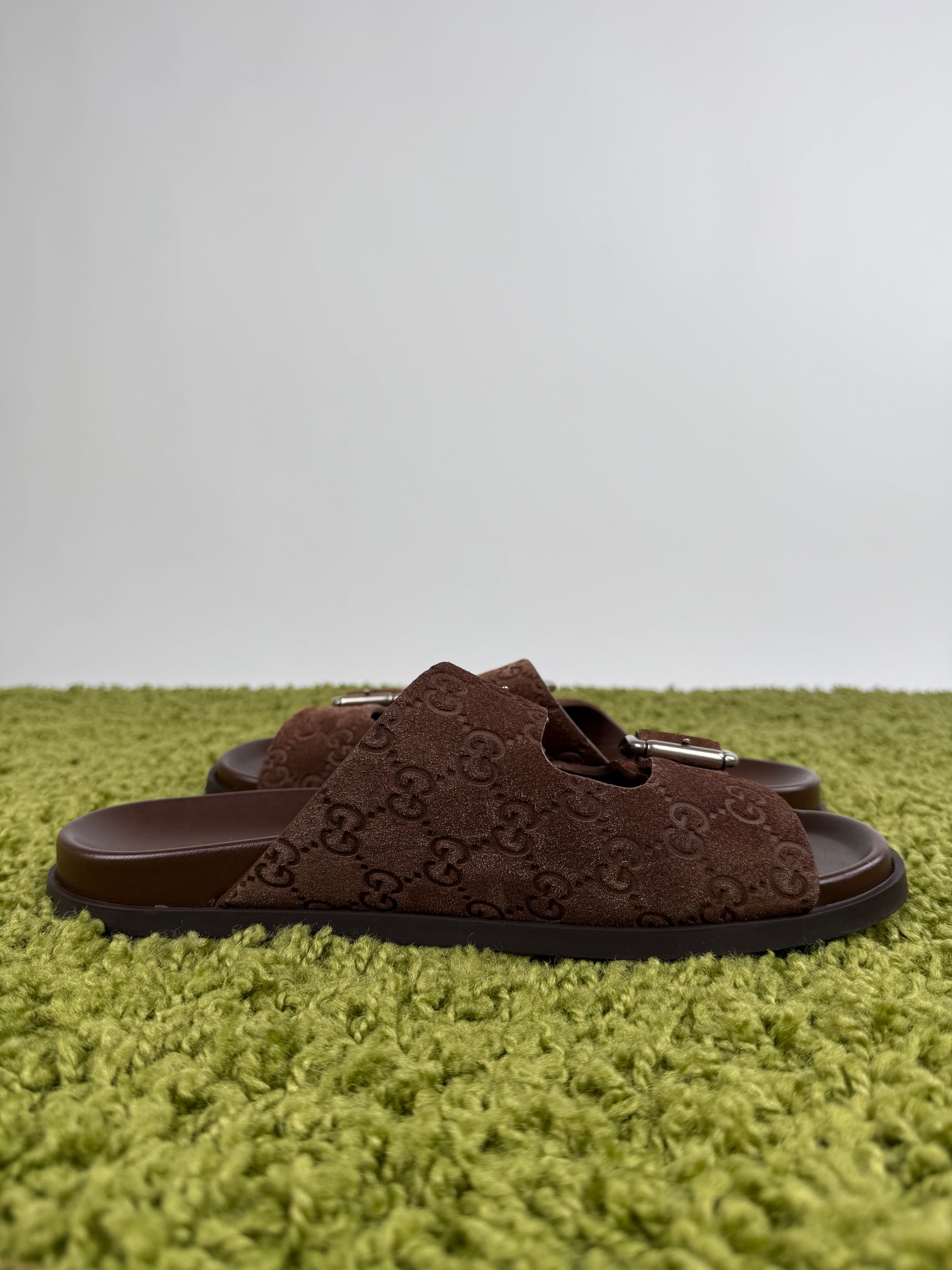 Ciabatta Gucci in Camoscio Marrone 8