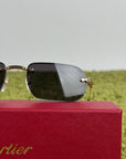 Occhiali da sole Cartier Decor C Classique nero con asta oro