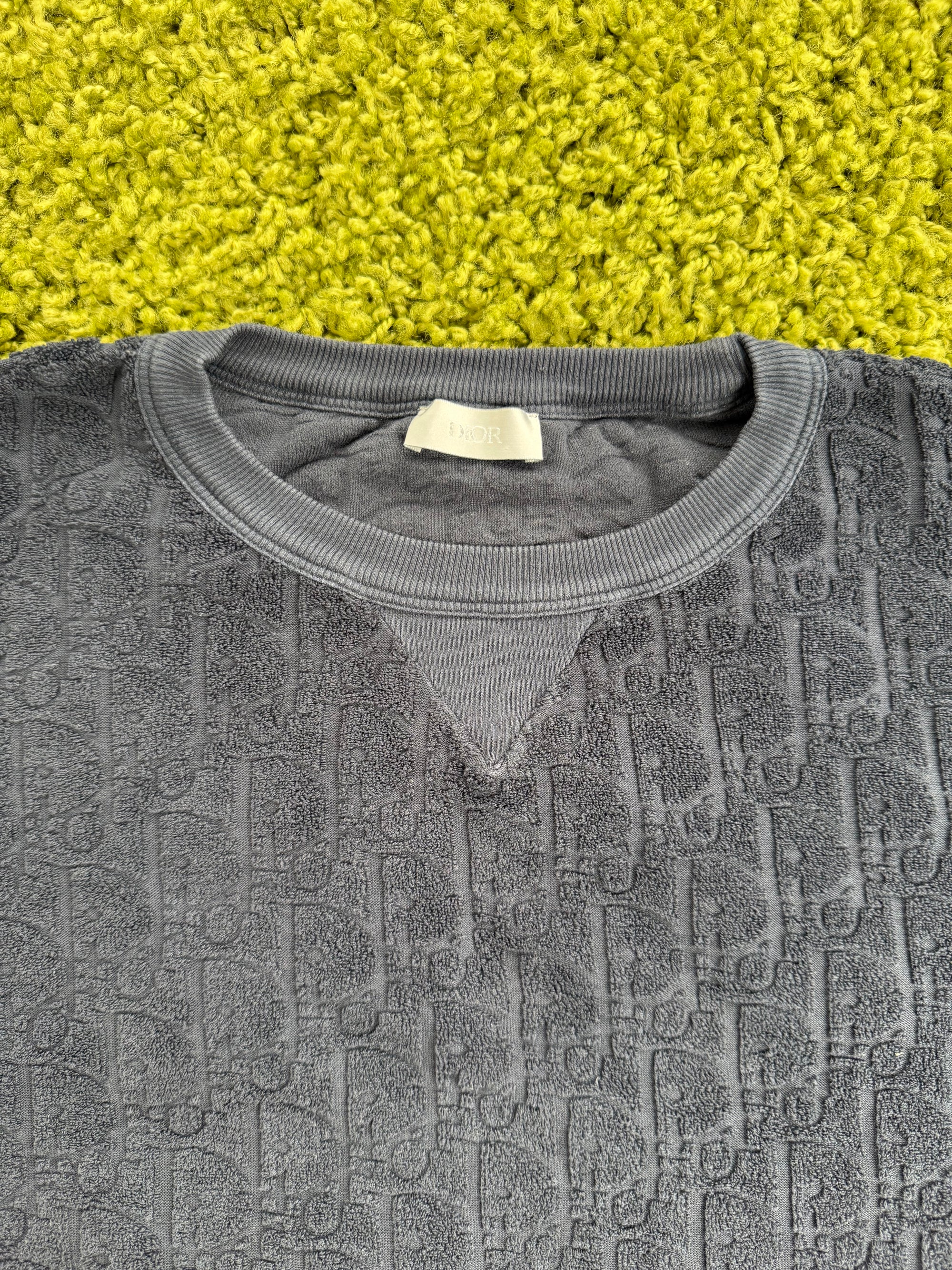 T-Shirt Oblique Christian Dior Blu XL