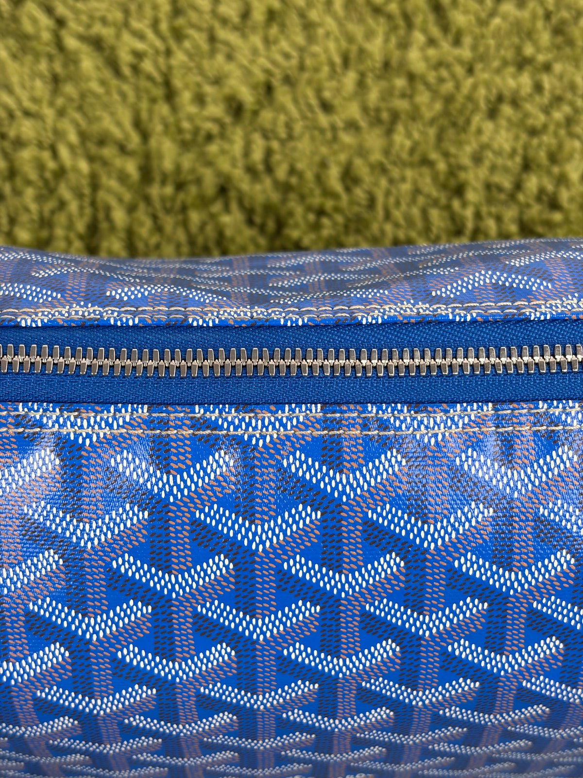 Beauty Case Boeing Goyard in tela Goyardine Blu