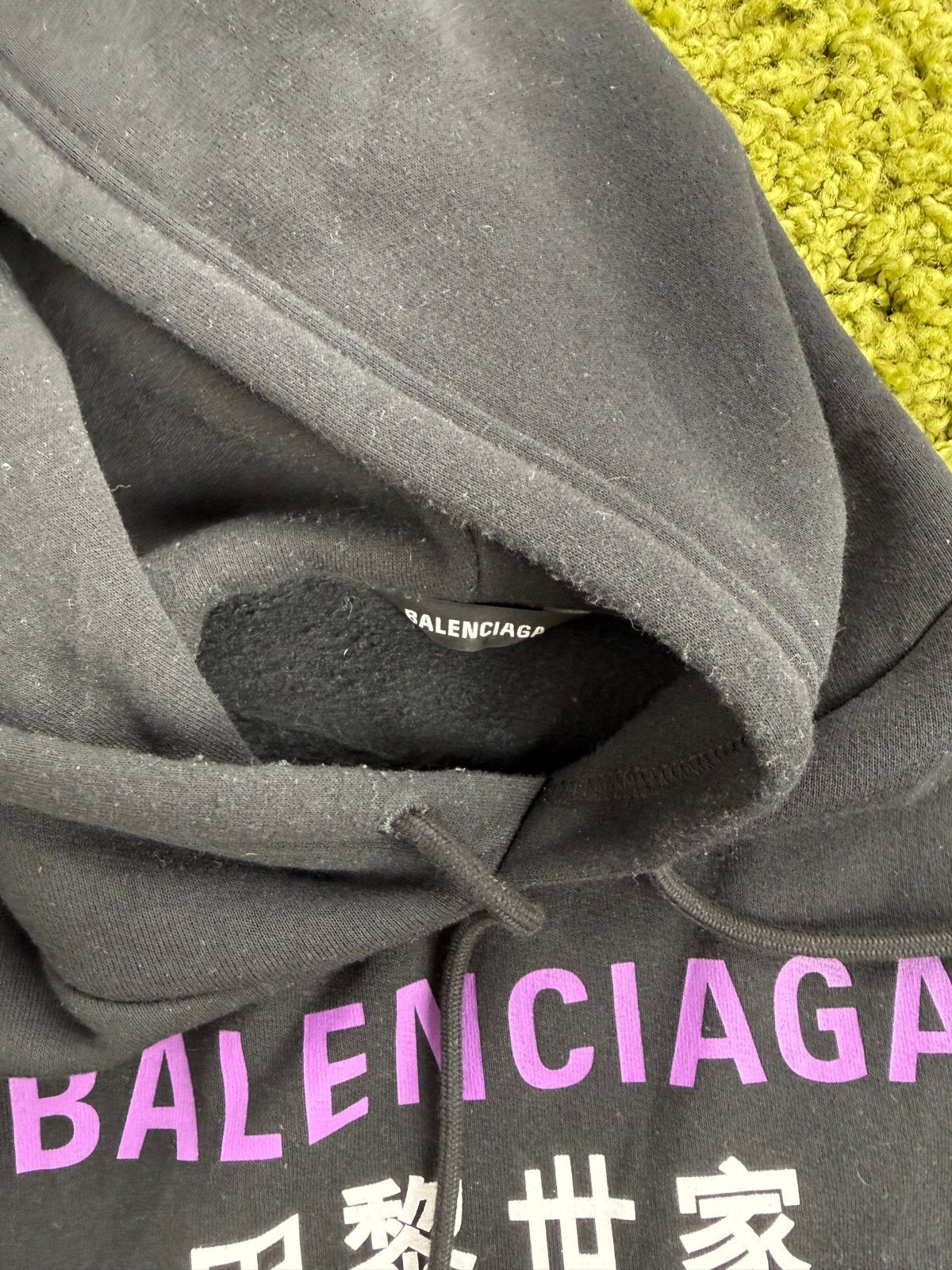 Felpa Balenciaga Languages Nera Multicolor XL - Second Hand Di Fiore