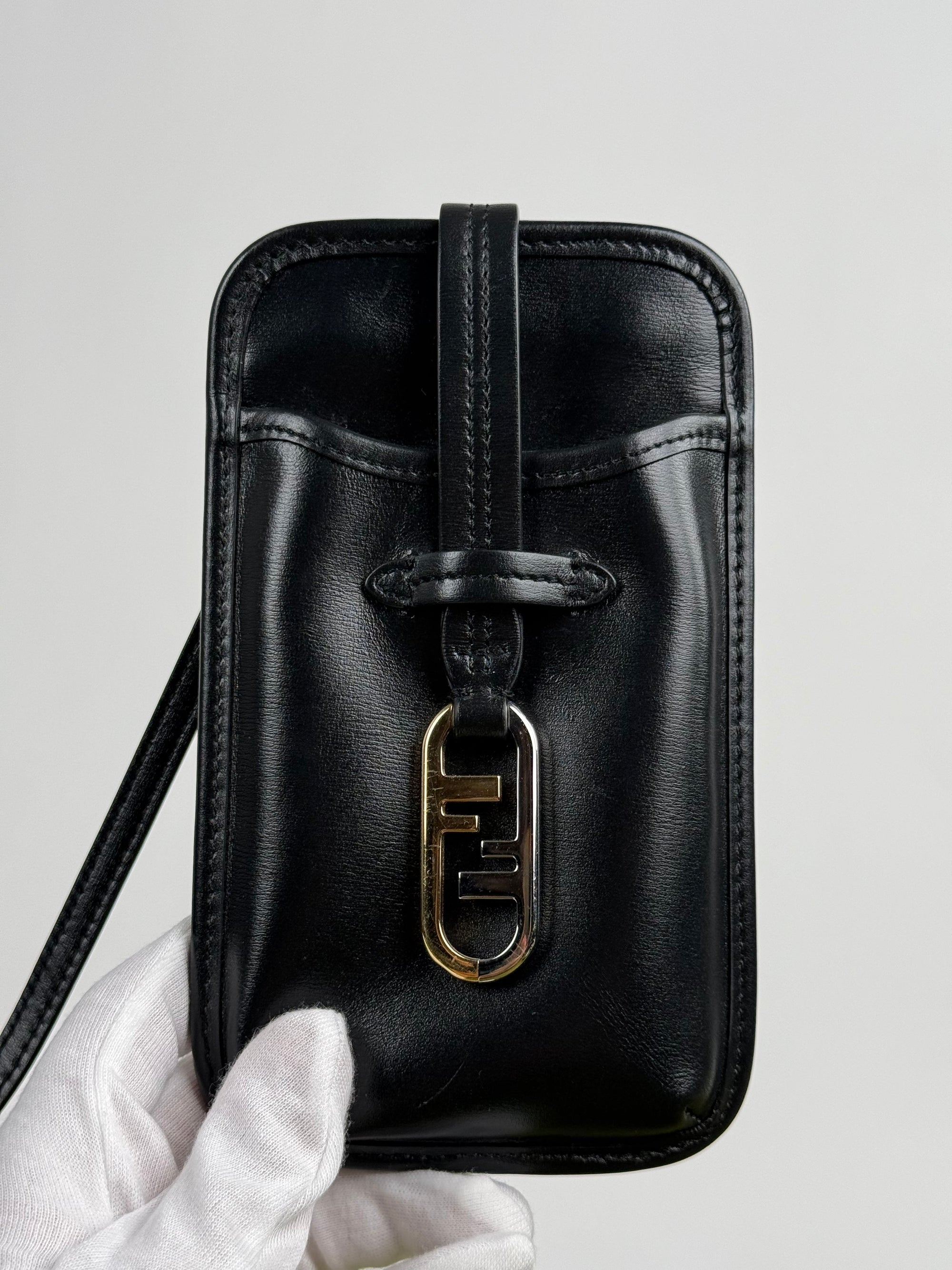 Porta cellulare Fendi Con Portatessere e Portamonete incorporato Nero