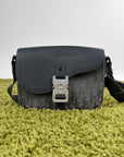 Borsa Christian Dior Saddle con pattina Grigia