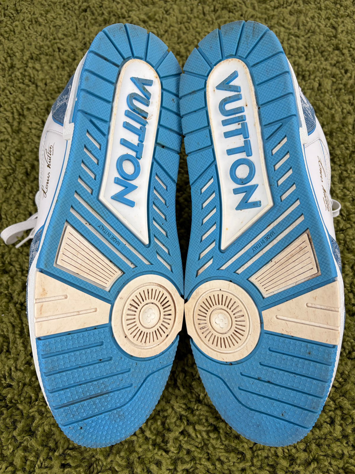 Louis Vuitton Trainer in Denim Azzurra 8