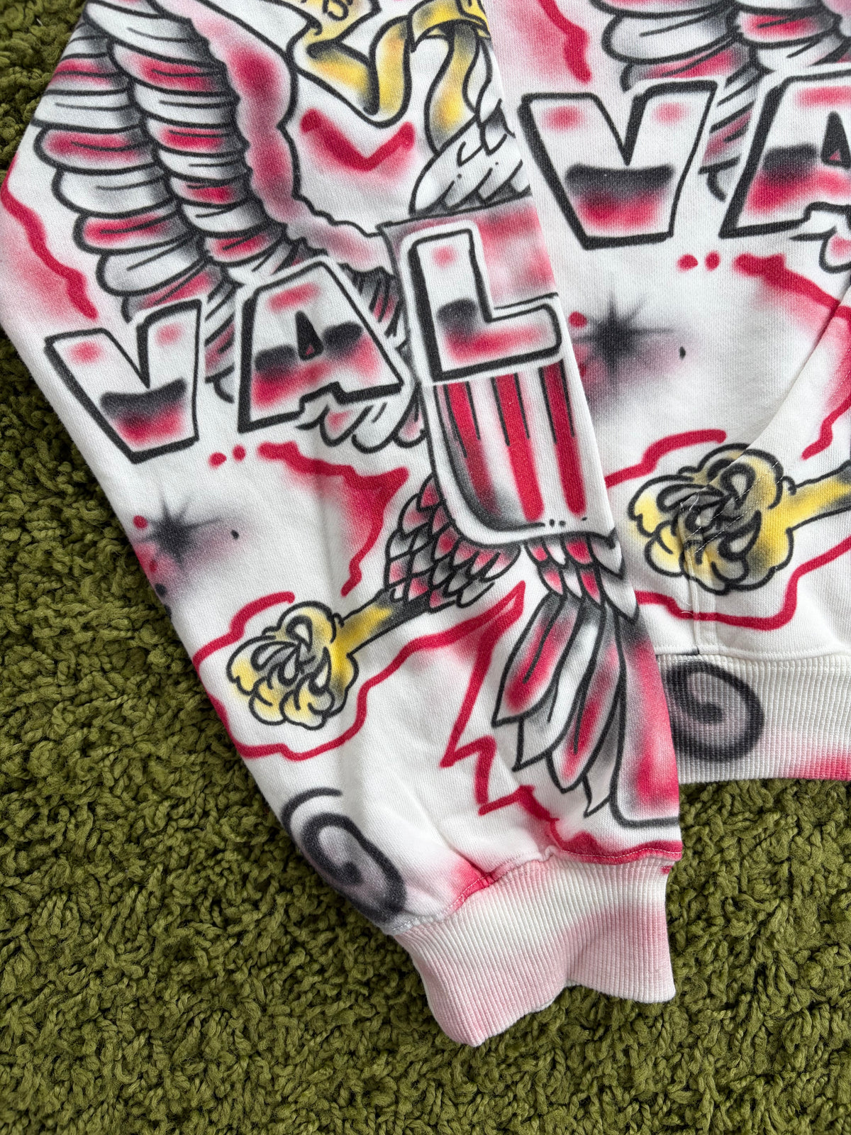 Felpa Valley Dreams Flag zip Up Bianca Multicolor M