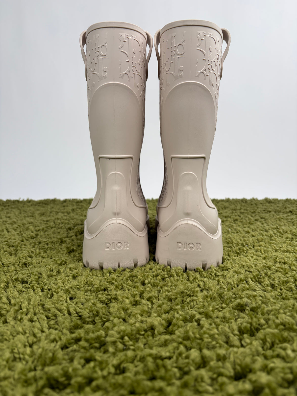 Stivali da pioggia Garden Christian Dior in gomma Beige