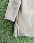 Montone con collo in shearling e bottoni incisi Prada Beige 40