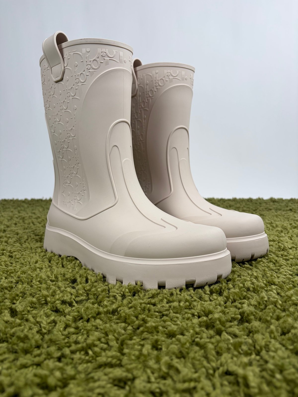 Stivali da pioggia Garden Christian Dior in gomma Beige - Second Hand Di Fiore