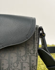 Borsa Christian Dior Saddle con pattina Grigia