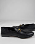 Mocassini Gucci con morsetto in pelle nera