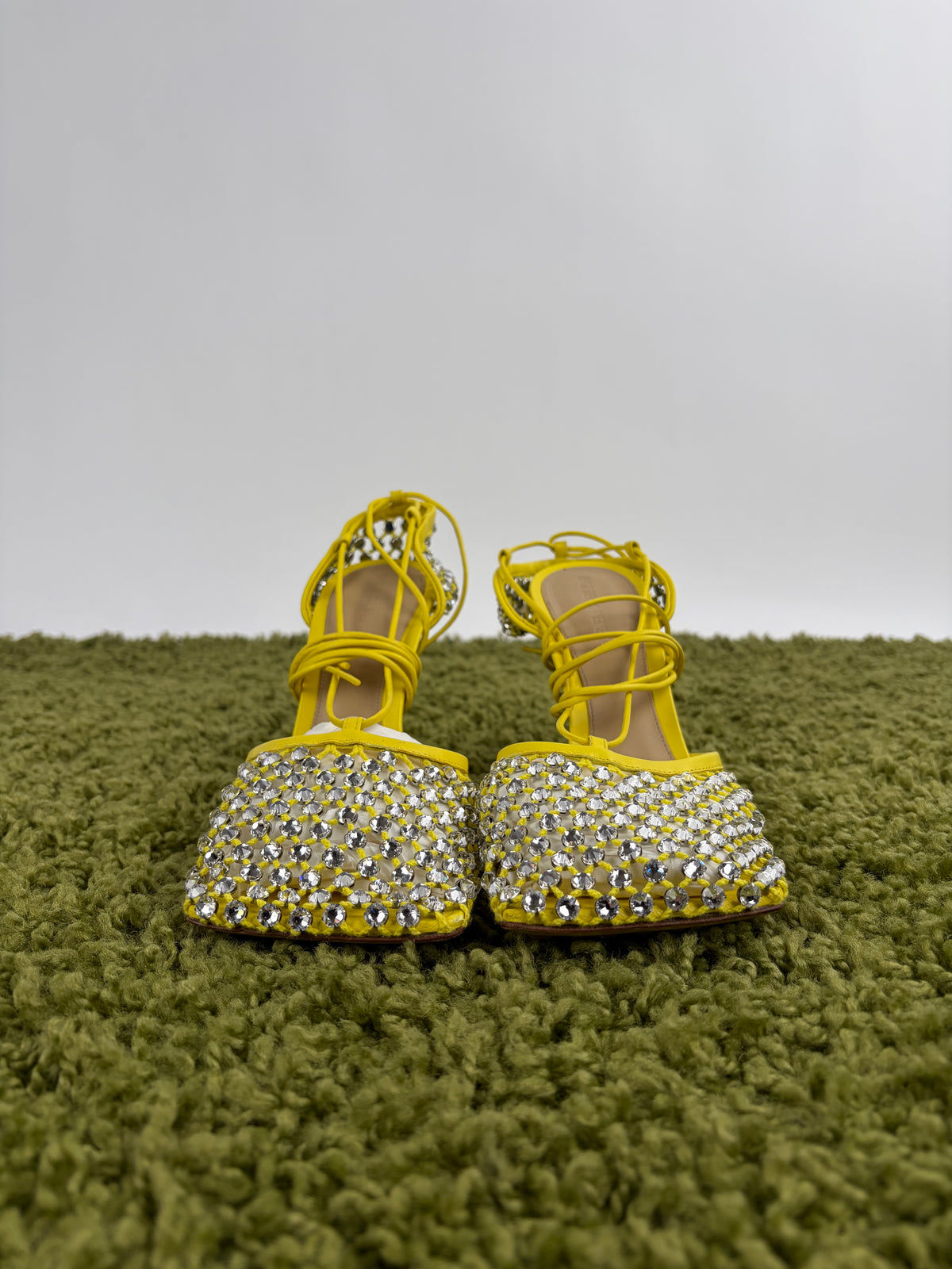 Tacchi Bottega Veneta Sparkle Stretch Gialli 39.5