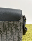 Borsa Christian Dior Saddle con pattina Grigia