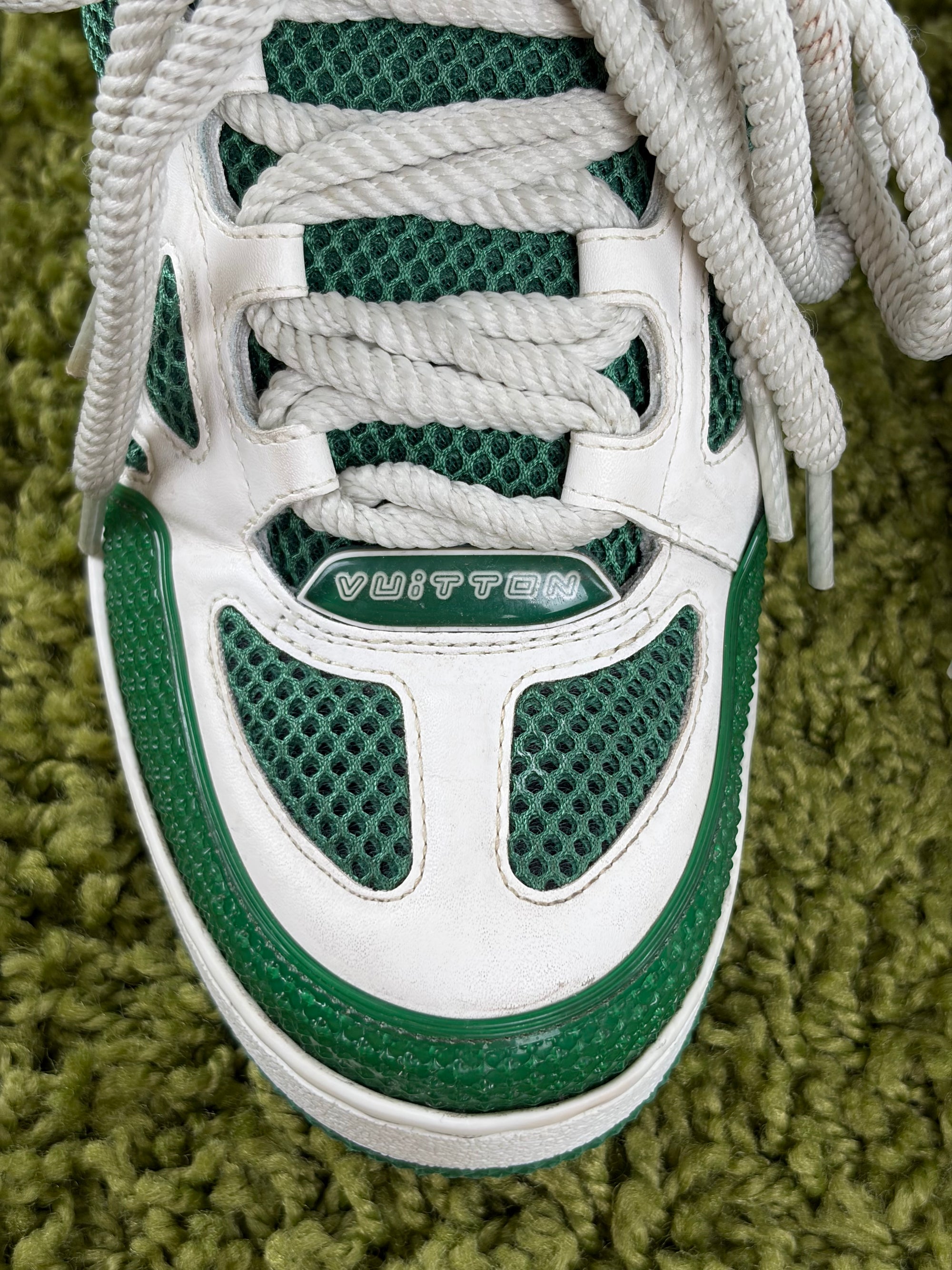Louis vuitton skate Size 5.5=39.5 calza 40.5 bianca e verde