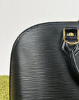 Borsa Alma PM in pelle epi Louis Vuitton Nero
