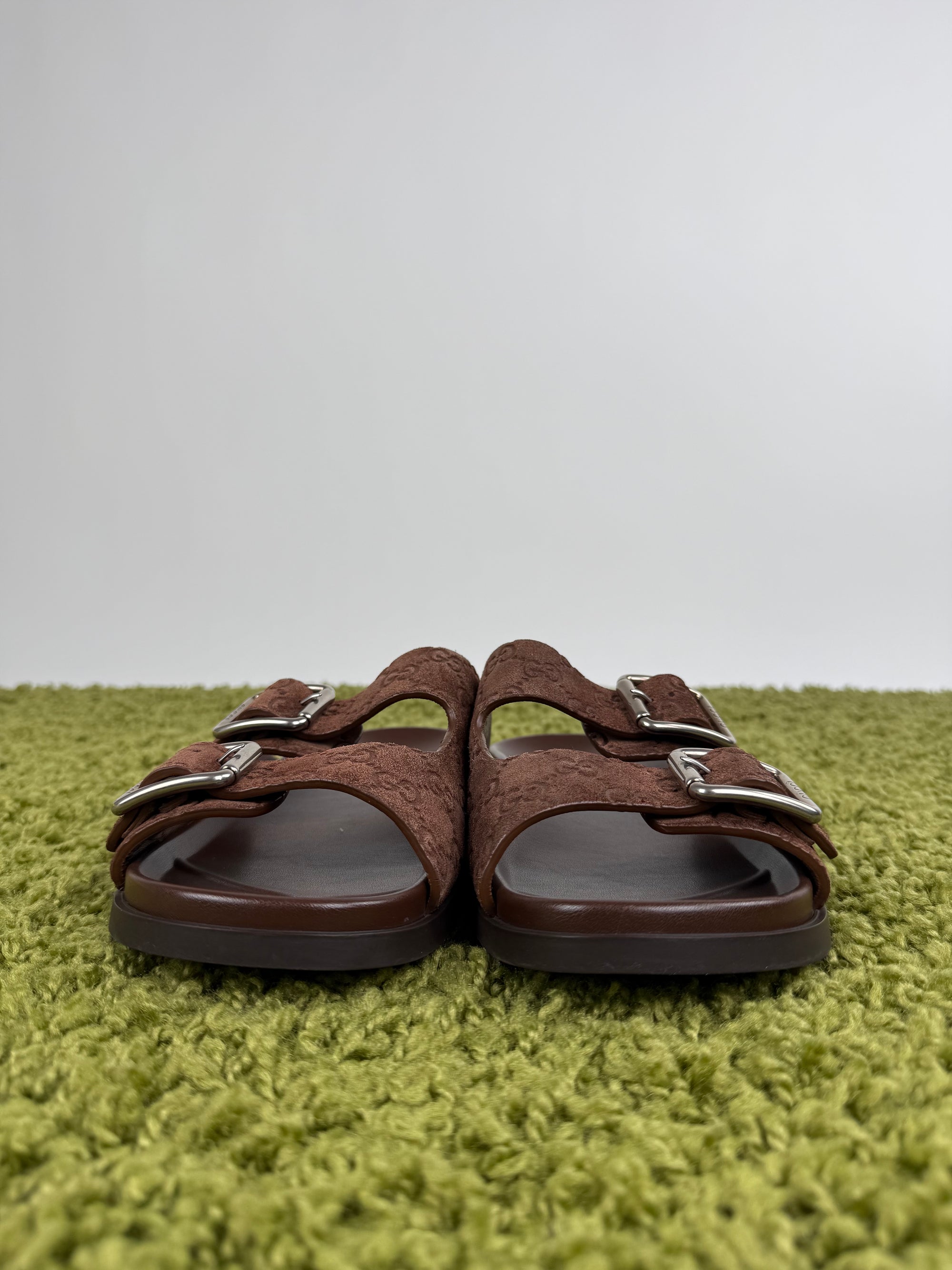 Ciabatta Gucci in Camoscio Marrone 8