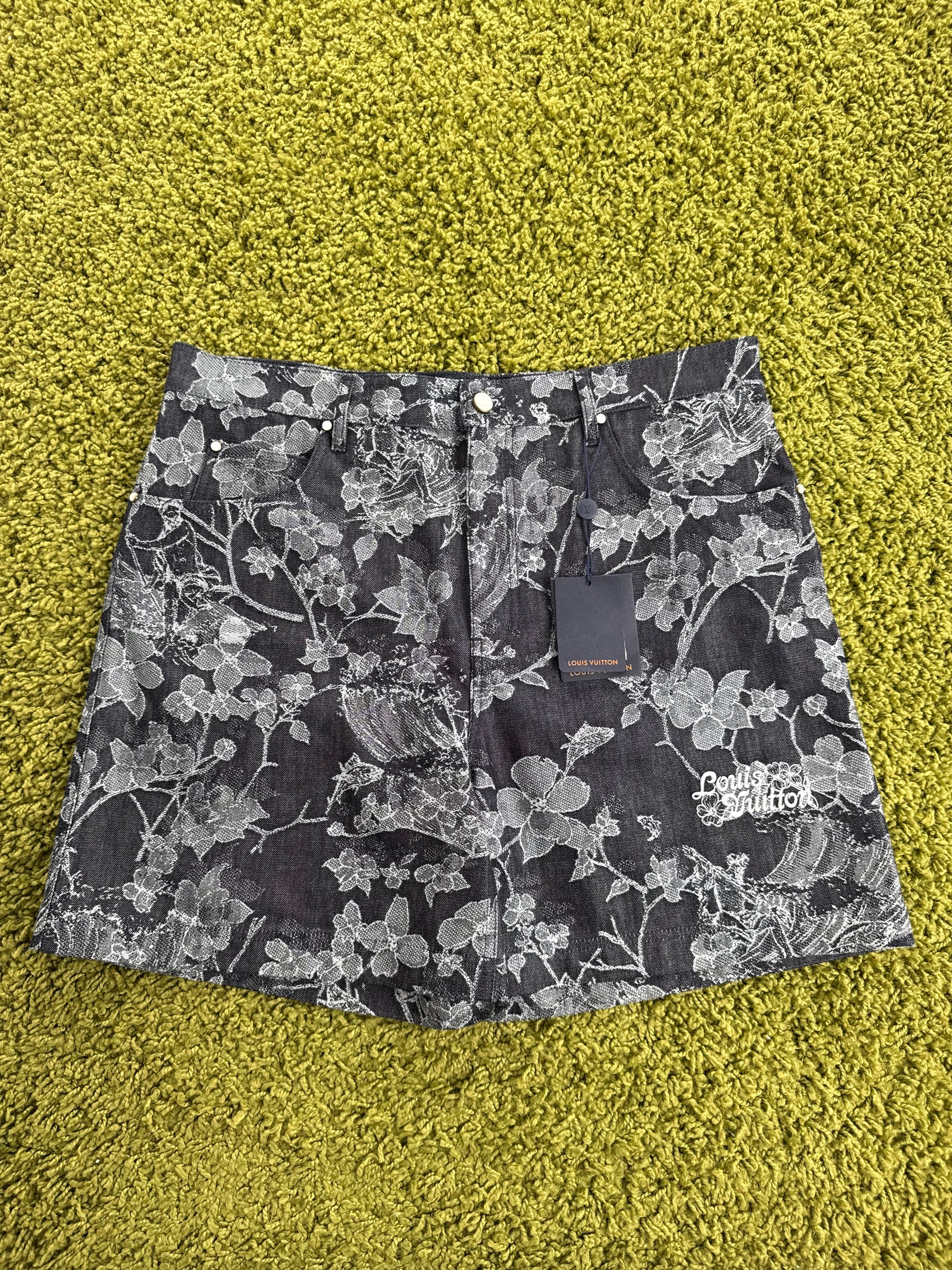 Pantaloncino Floreale Louis Vuitton In Denim 40