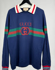 Felpa Gucci Size XXL blu verde e rossa