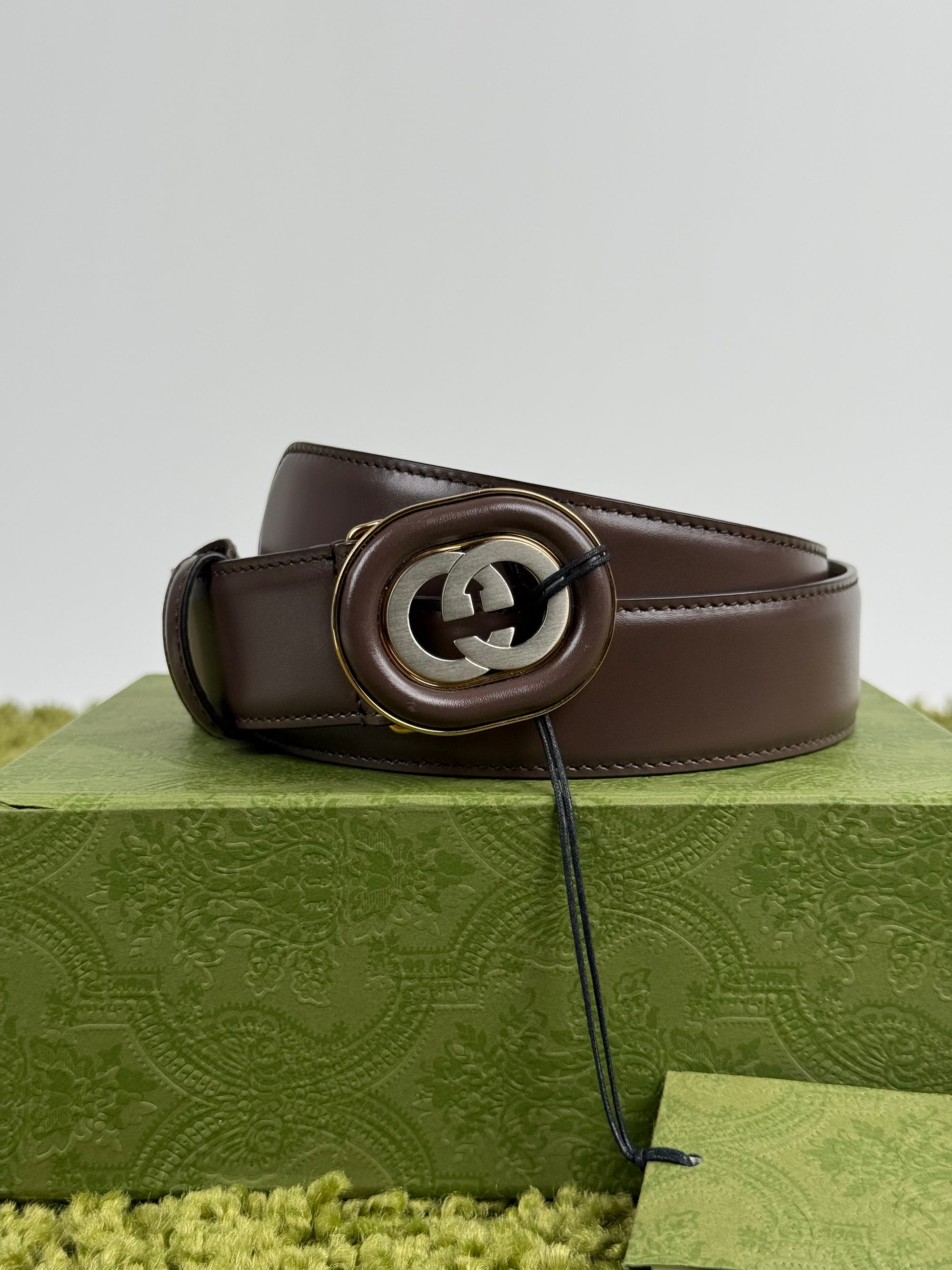 Cintura Gucci in pelle marrone