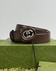 Cintura Gucci in pelle marrone