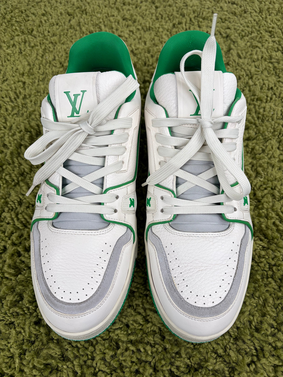 Louis Vuitton Trainer Bianca Verde 8 - Second Hand Di Fiore