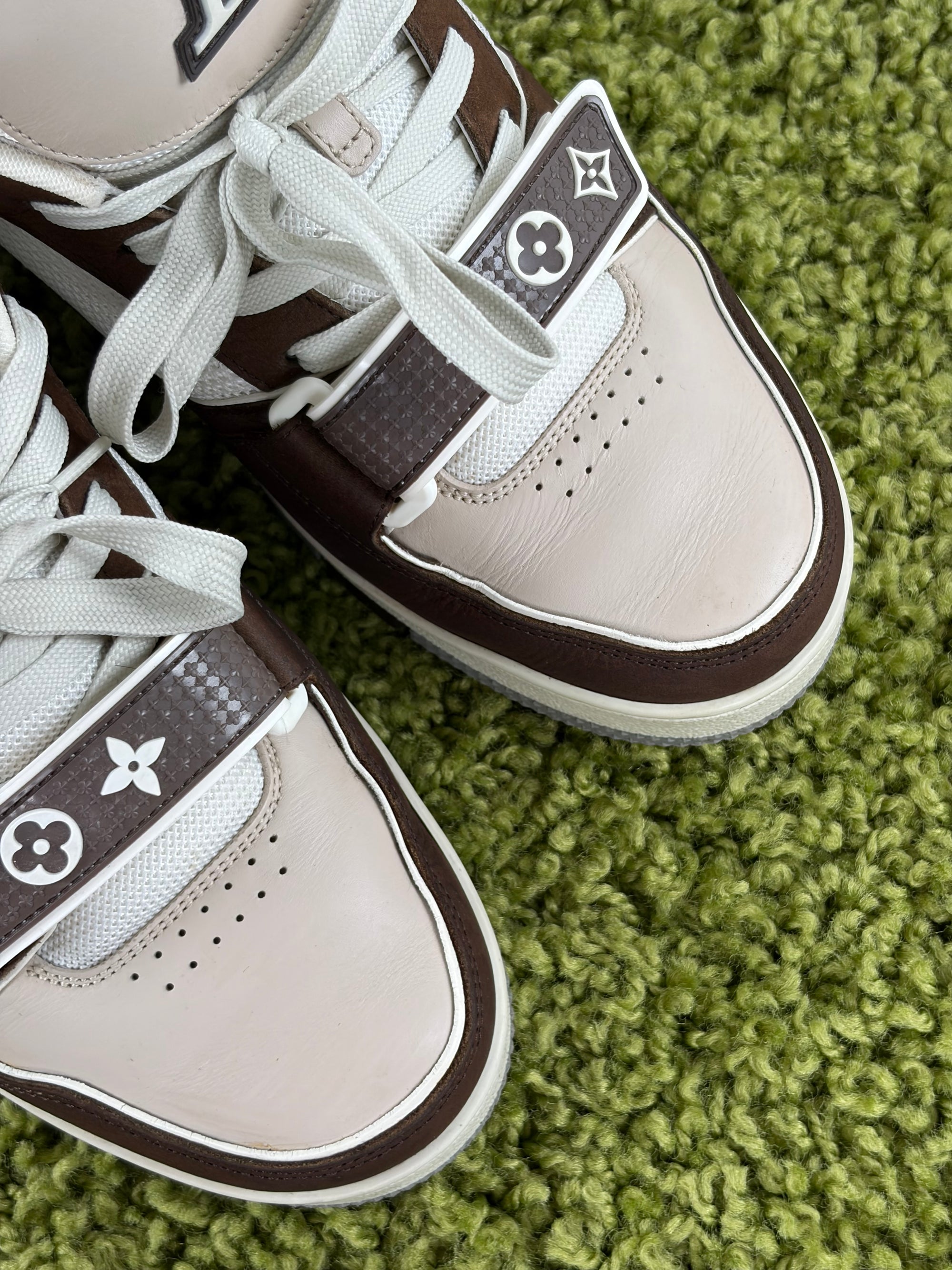 Louis vuitton trainer 6=40 calza 41 marrone bianco e panna
