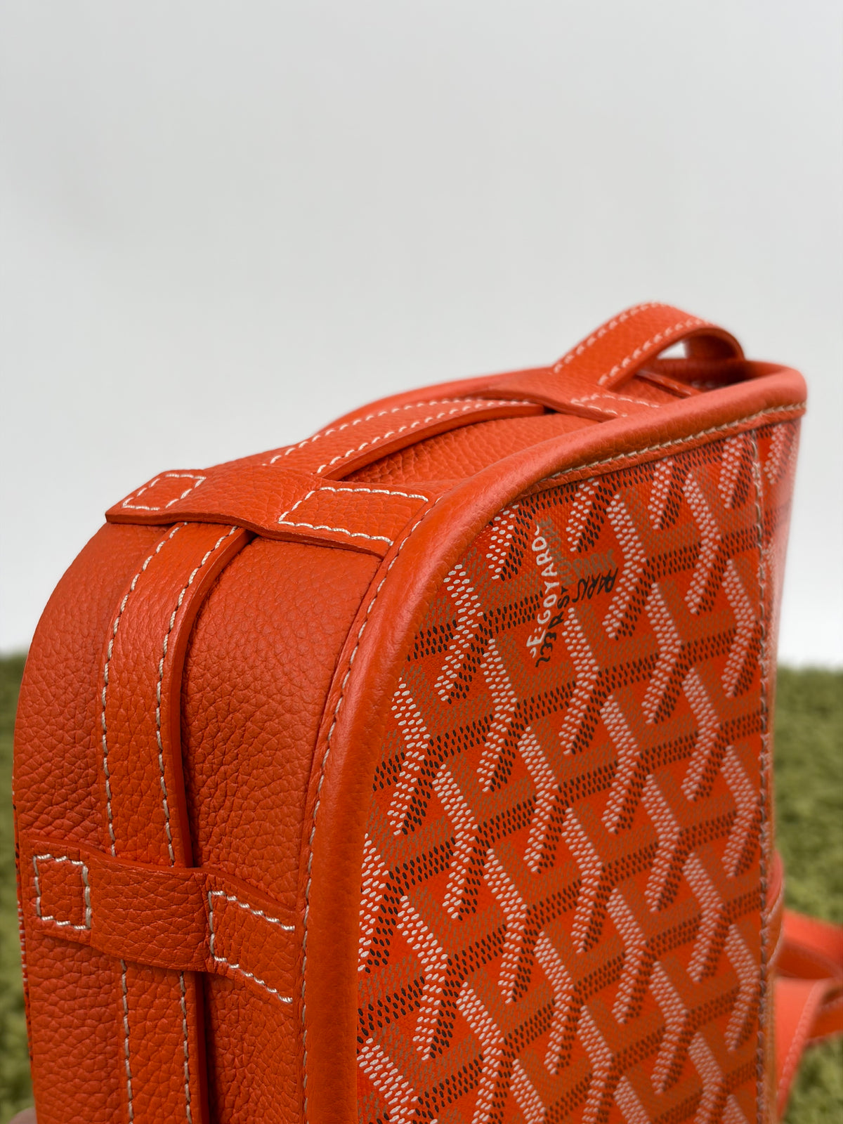 Borsa Goyard Belvedere PM in tela Goyardine Arancione