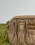 Borsa Arcadie Nappa Miu Miu Beige