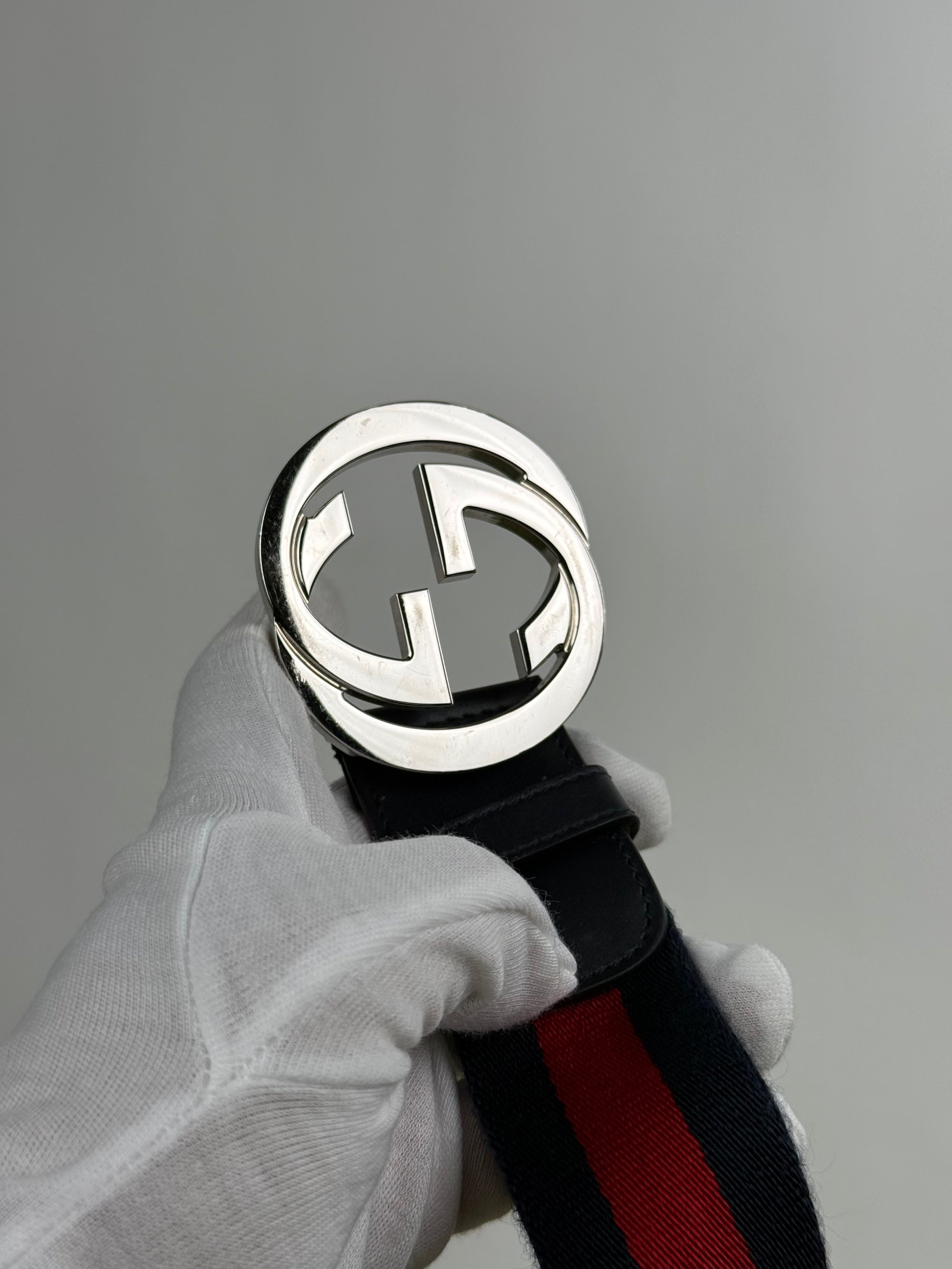 Cintura Gucci blu Multicolor 90/36