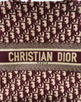Borsa Tote Book in Tela Christian Dior Bordeaux