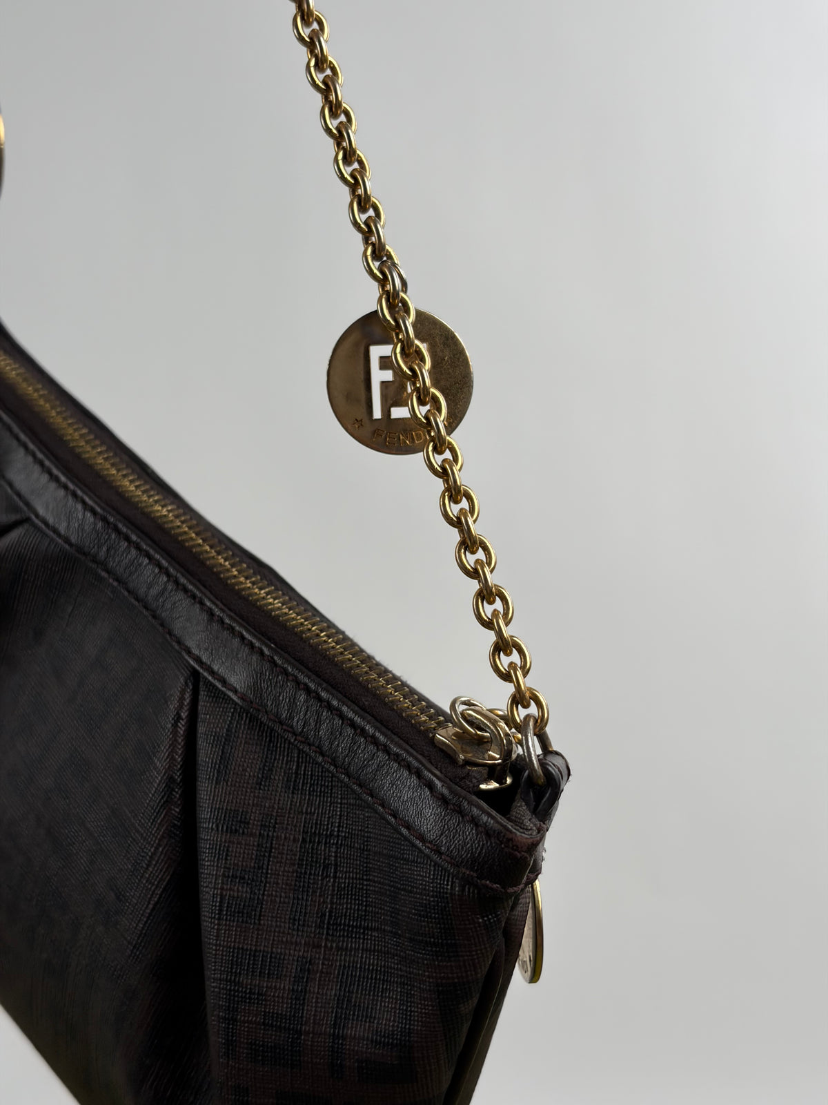 Borsa Fendi Baguette in tela Marrone