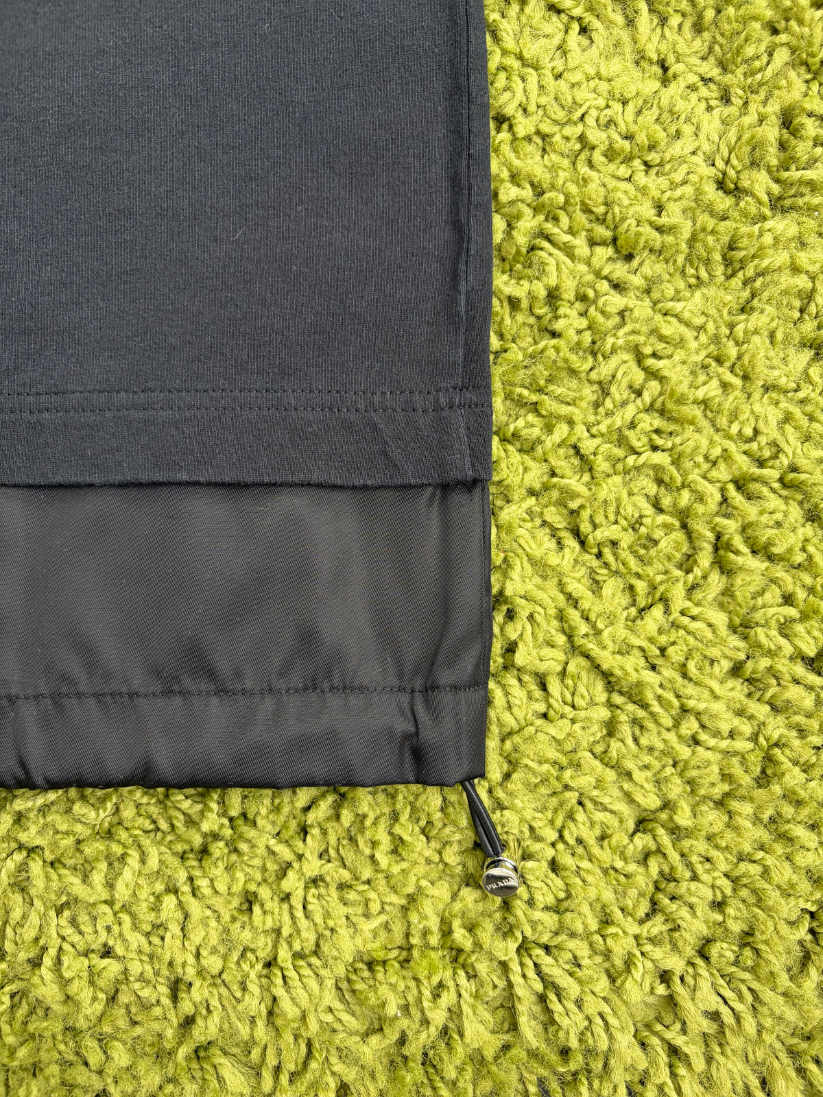T-Shirt Prada con dettaglio in Re-Nylon Nero XXL