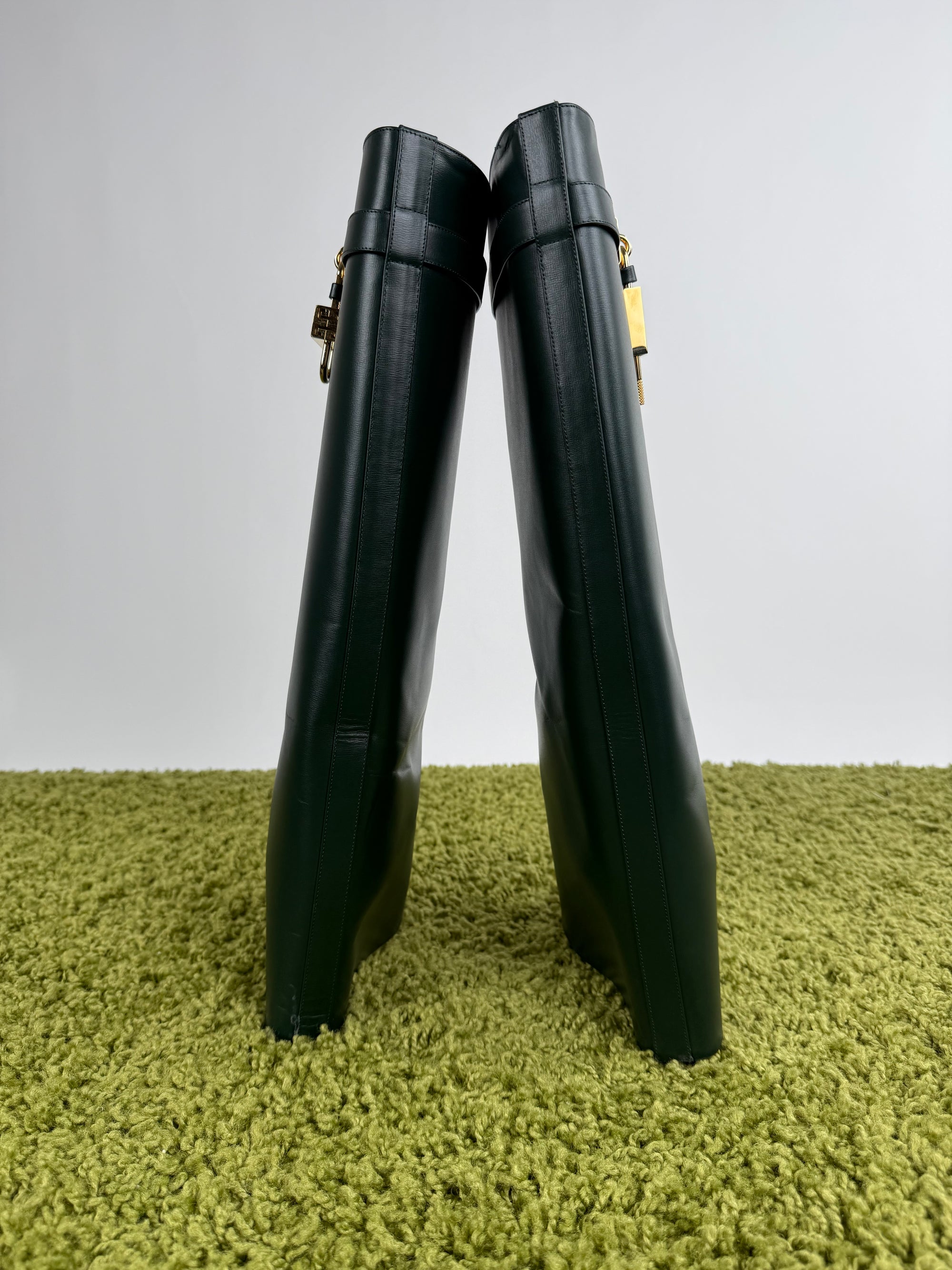 Stivali Shark Lock Verde Scuro Givenchy 39.5