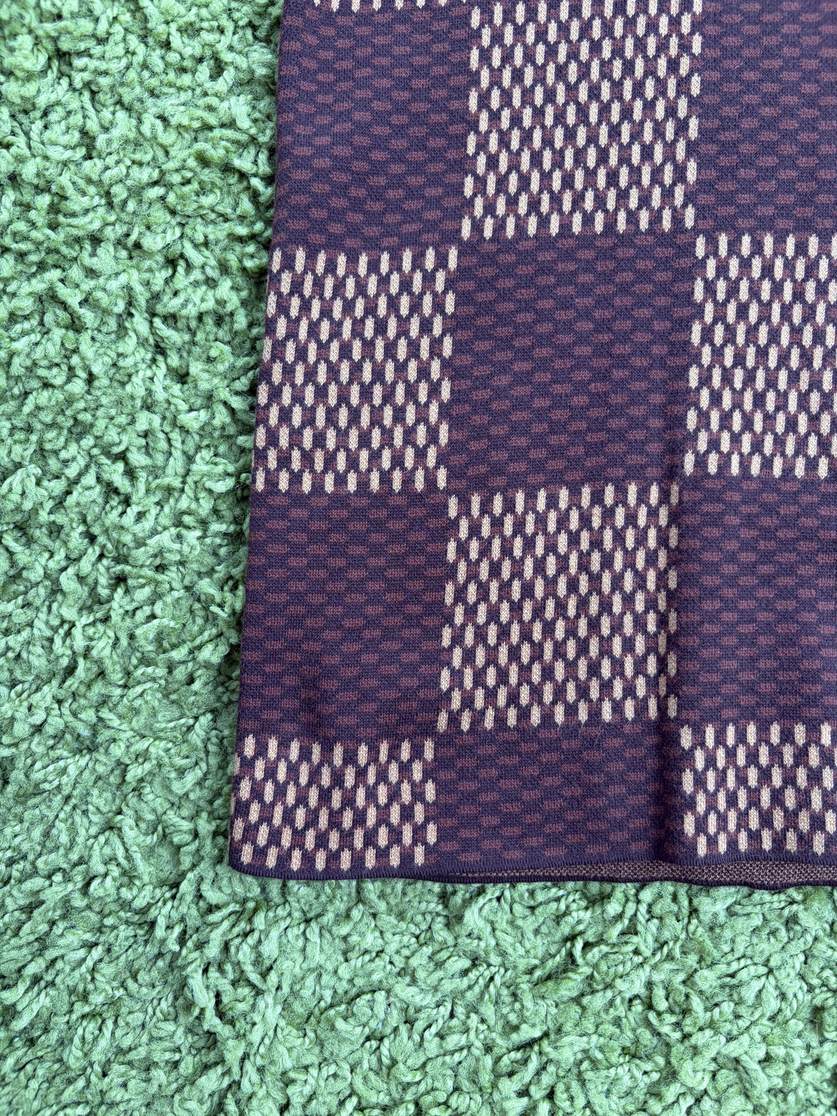 T-Shirt Louis Vuitton con motivi damier Marrone M