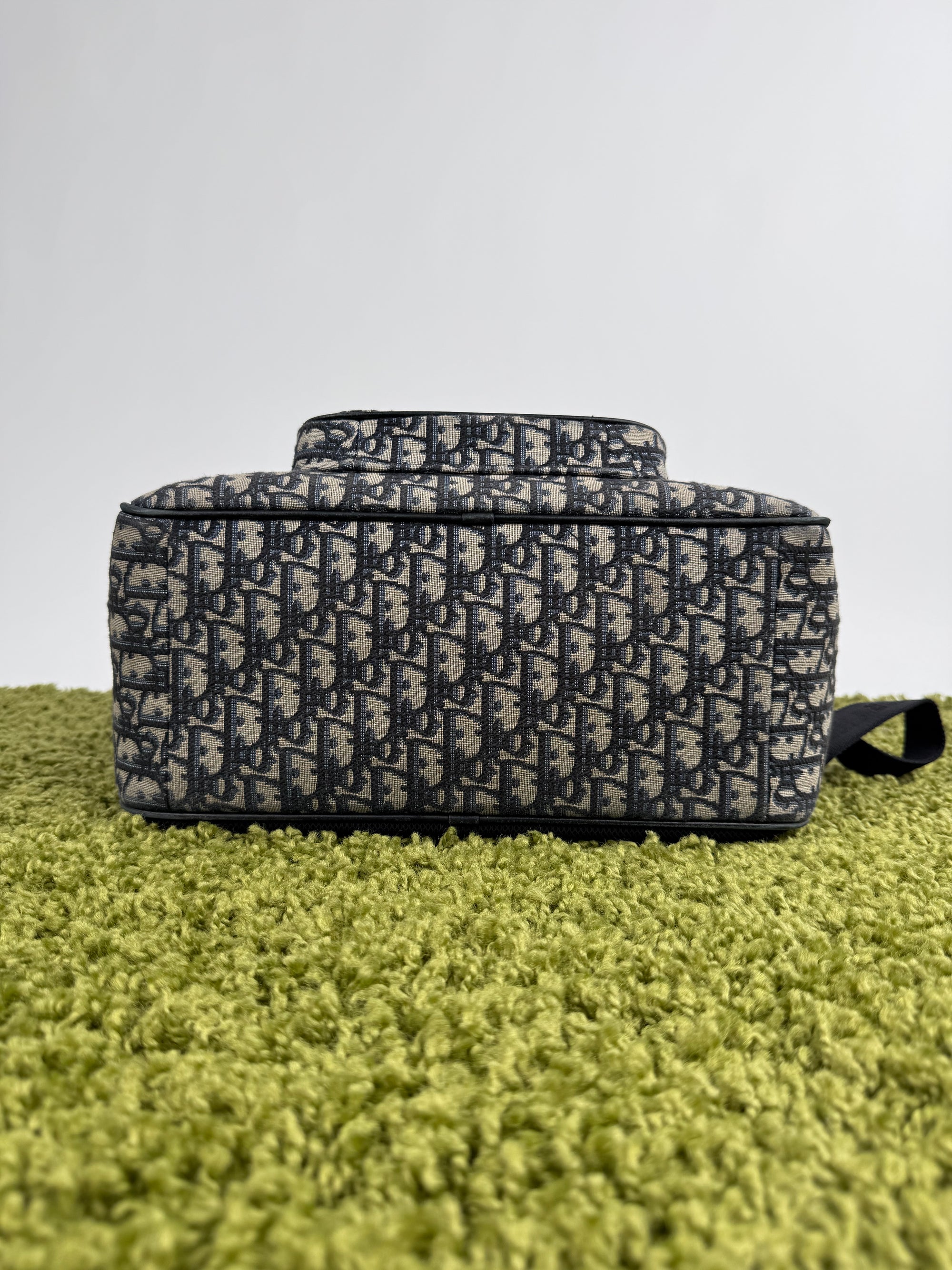 Zaino Dior Saddle In Jacquard e pelle di Vitello Grigio