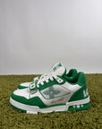 Louis Vuitton Trainer Size 8.5=42.5 calza 43.5 bianche e verdi