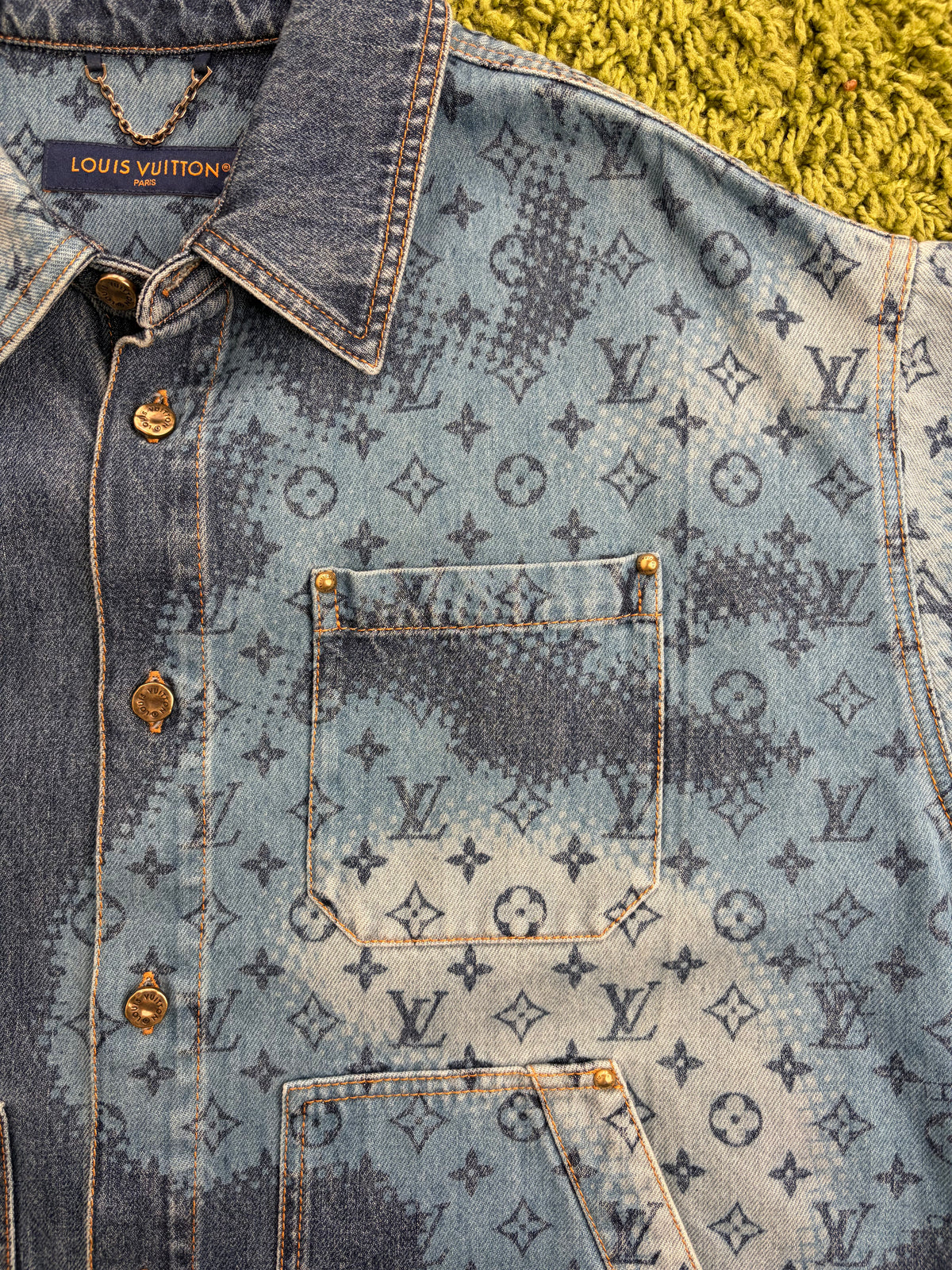 Giacca Louis Vuitton Monogram Halftone Denim L