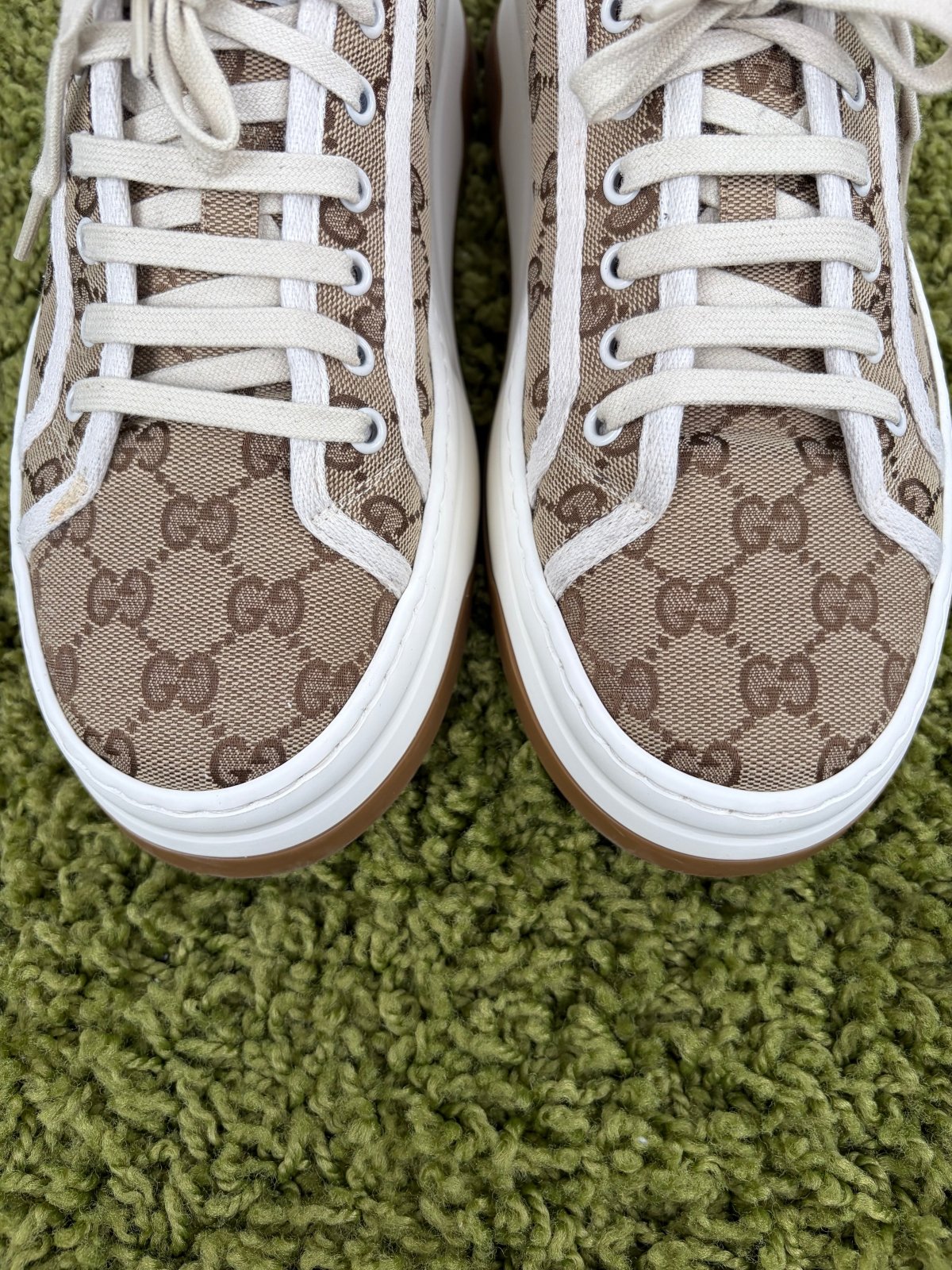Gucci Tennis Platform Beige 8+ - Second Hand Di Fiore